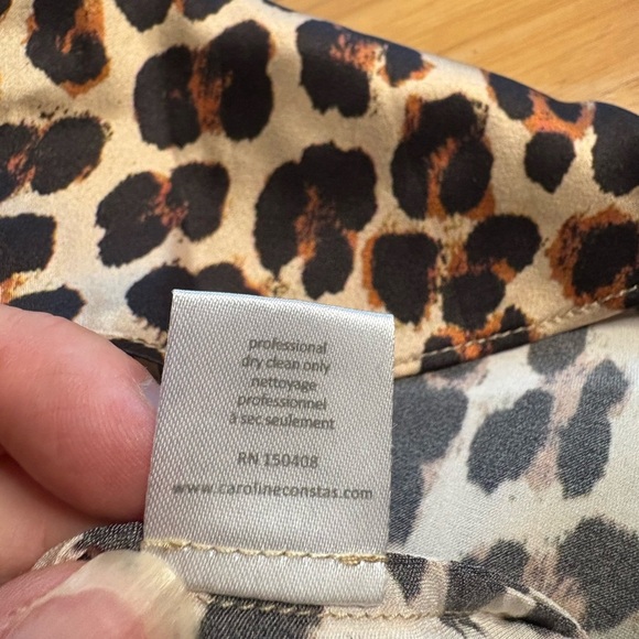 EUC Caroline Constas- Evelyn Leopard Print Long Sleeve Dress. Size M - Picture 8 of 13